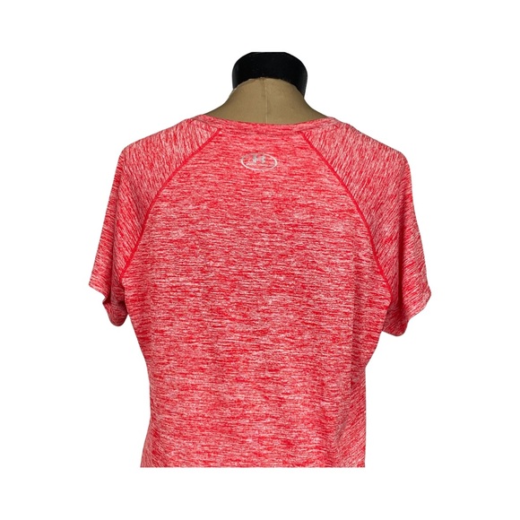Under Armour Womens Twisted Tech Locker Tee In Space Dyed Red Size L - Picture 6 of 13